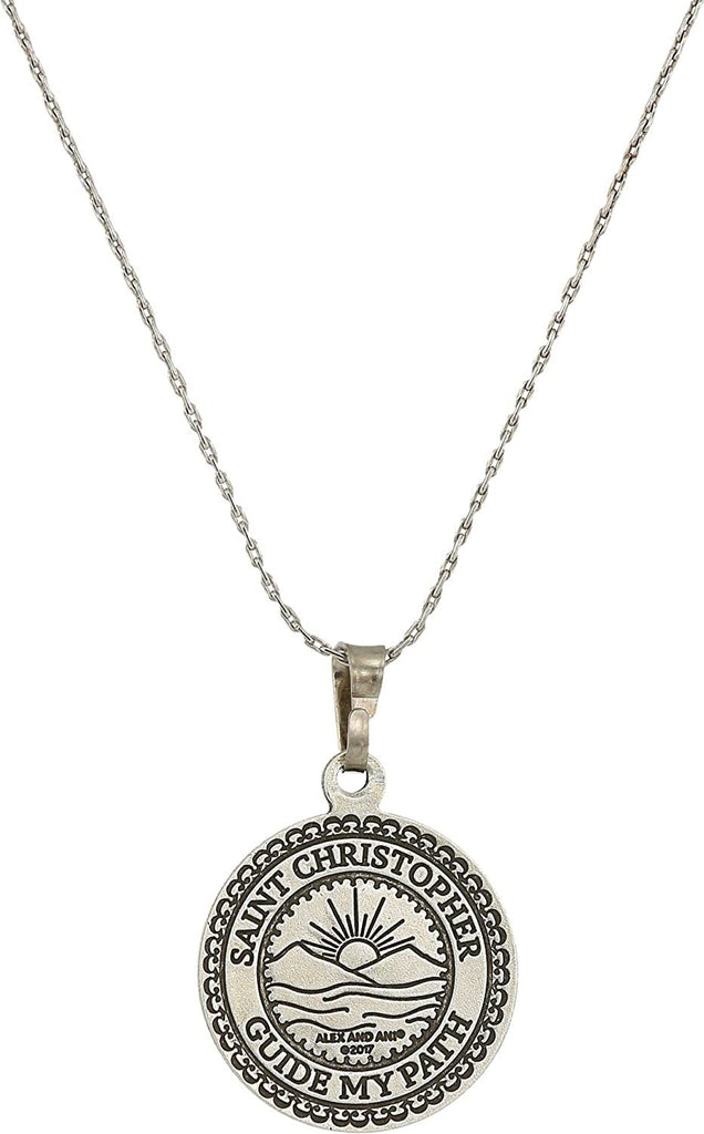 Alex and Ani Saint Christopher III 32" Expandable Necklace Rafaelian Silver One Size