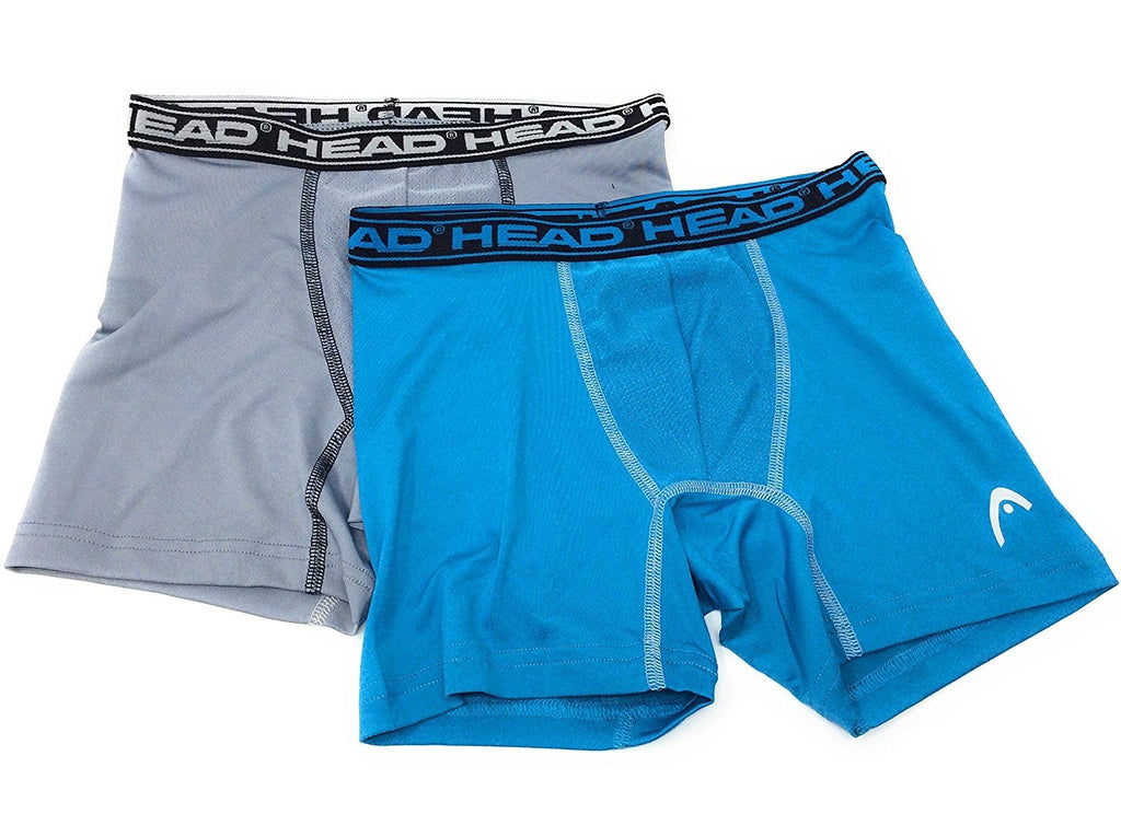 HEAD Boys Performance Boxer Briefs 2-Pack S-XL Polyester/Spandex Underwear