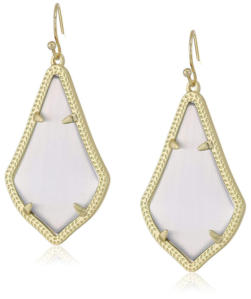 Kendra Scott Signature Alex Earring in Gold Plated and Slate Glass