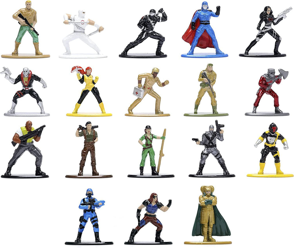 Jada Toys G.I. Joe 1.65" 18-Pack Die-cast Figures, Toys for Kids and Adults, 32913