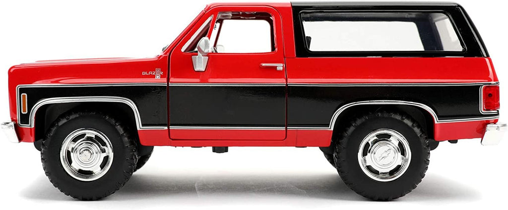 Jada Toys Just Trucks 1:24 1980 Chevrolet Blazer K5 Die-cast Car Red/Black, Toys for Kids and Adults