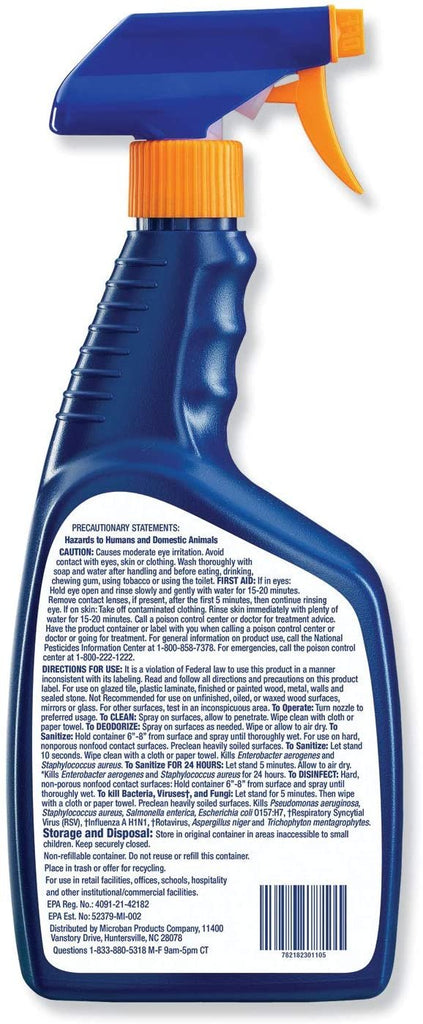 Microban Multi-Purpose Cleaner Citrus RTU Liquid 6/32 oz
