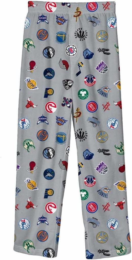 Genuine Stuff NBA Kid's All Over Printed Pants - Gray,