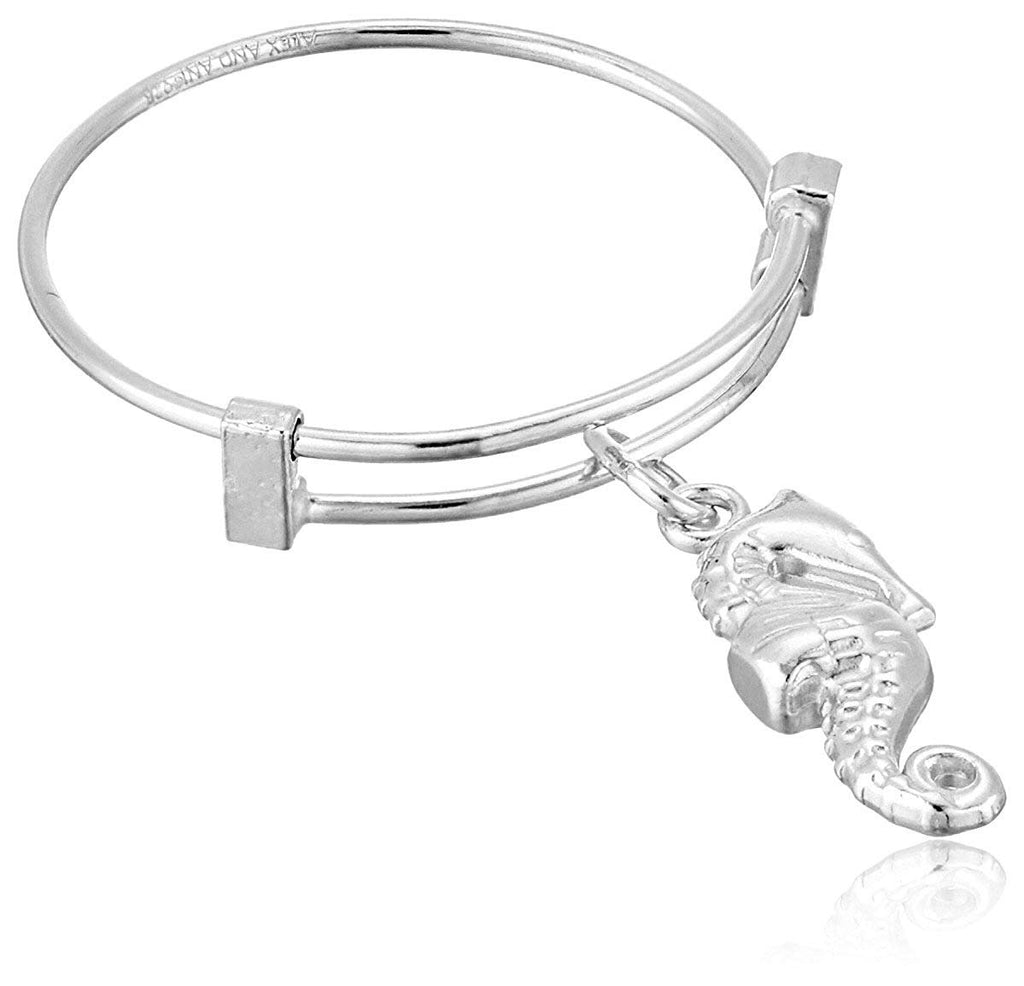 Alex and Ani Expandable Wire Seahorse Stackable Ring, Sizes 7-9