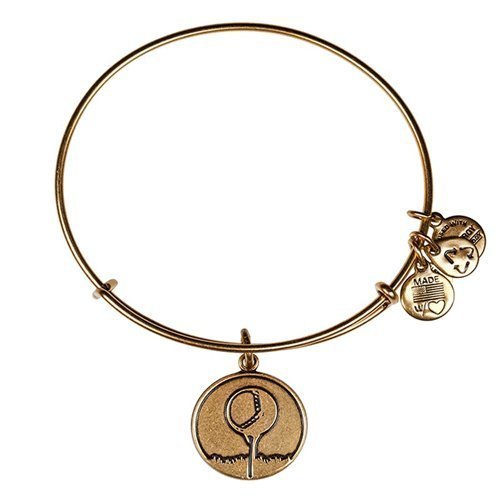 Alex and Ani Women's Golf Tee Charm Bangle Rafaelian Gold Finish