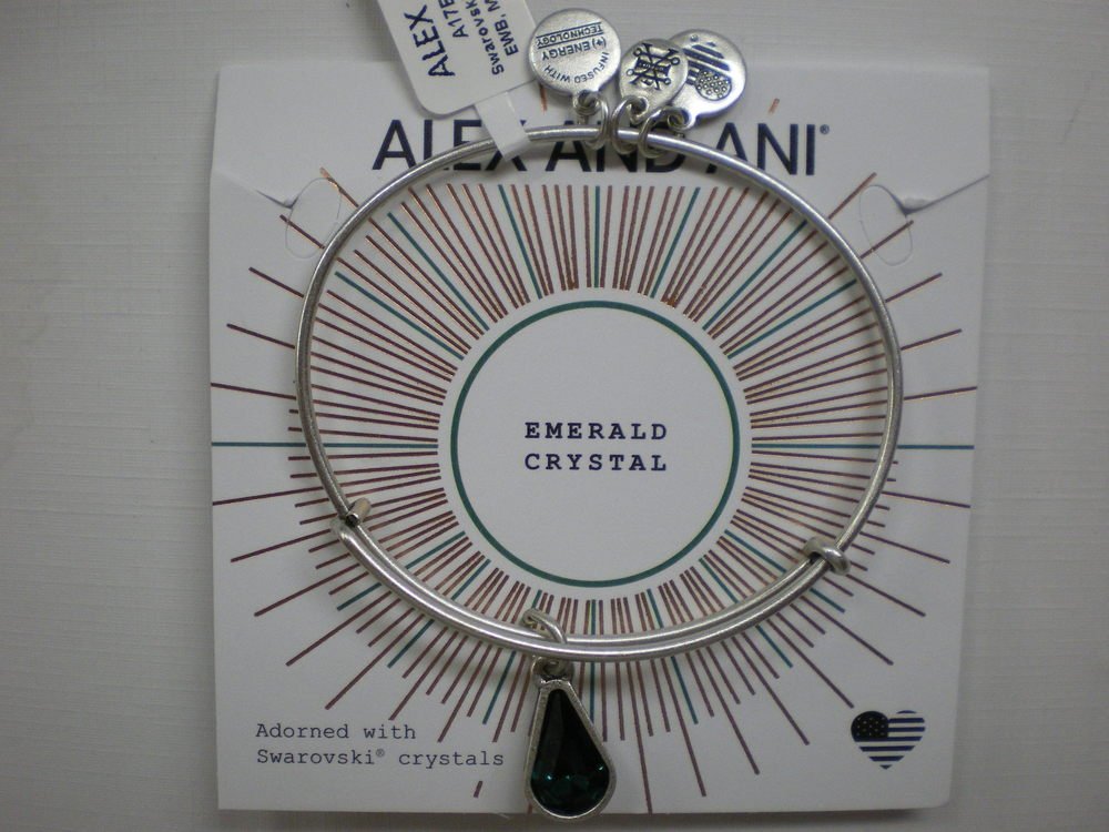 Alex and Ani Womens Swarovski Teardrop Color Code Bangle September/Rafaelian Gold/Sapphire