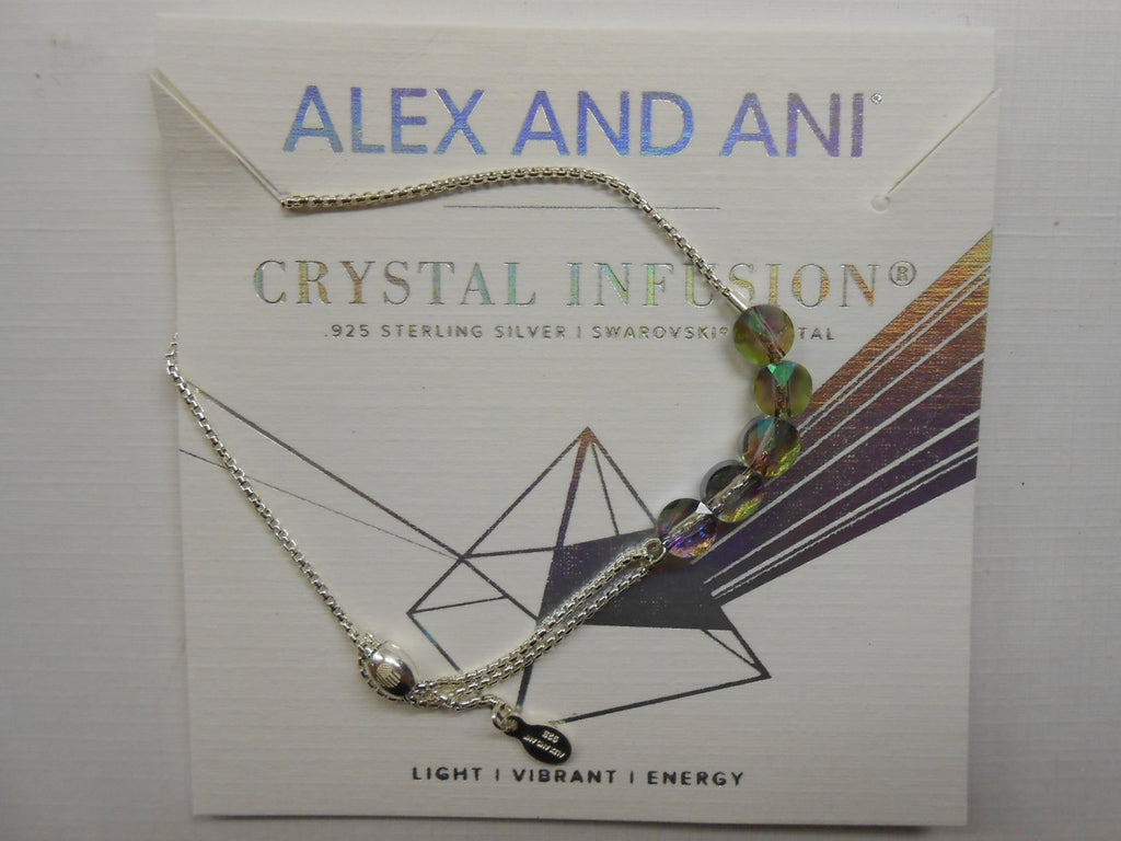 Alex and Ani GALAXY Crystal Infusion Puil Chain Bracelet Silver NWT Box Card
