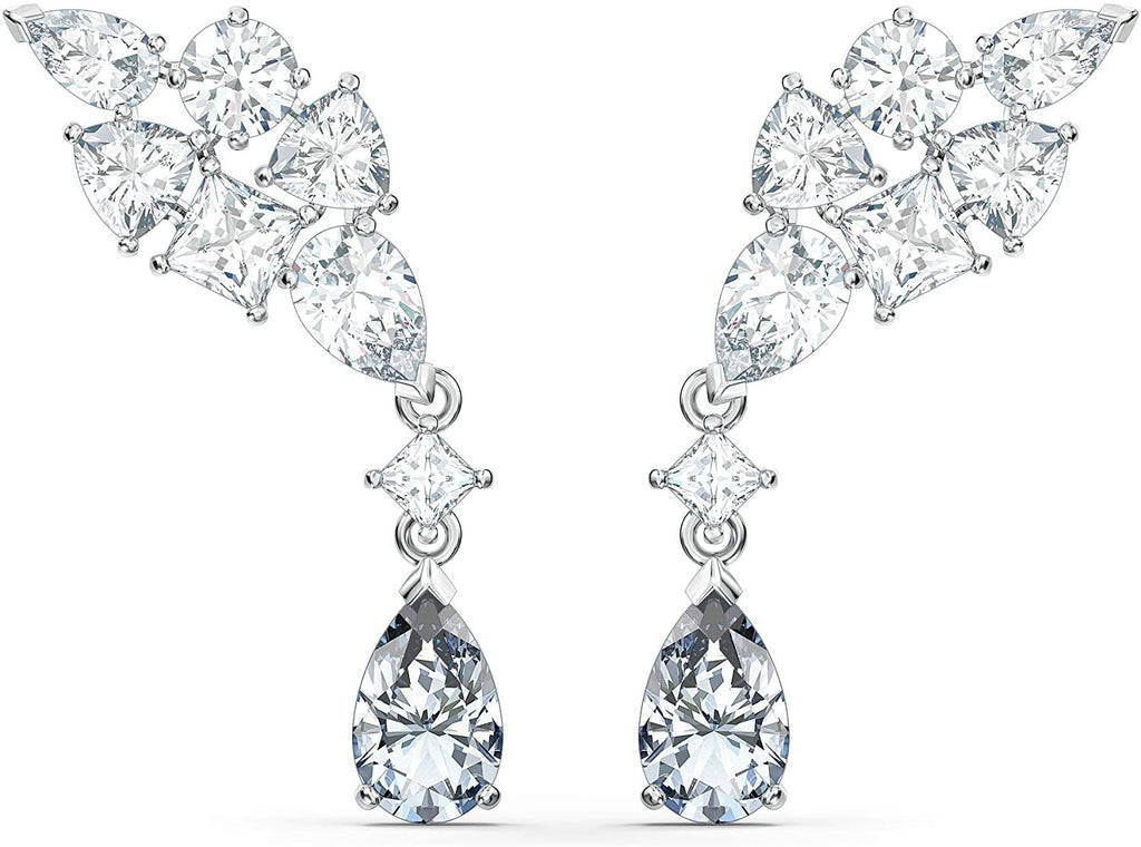 SWAROVSKI Women's Tennis Deluxe Rhodium Plated White Crystal Jewelry Collection