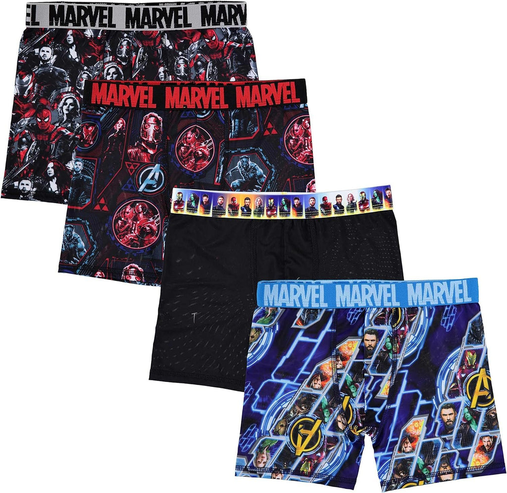 Marvel Boys' Avengers Boxer Briefs with Assorted Hero Prints Including Iron Man, Hulk, Thor & More in Size 4, 6, 8, 10, 12