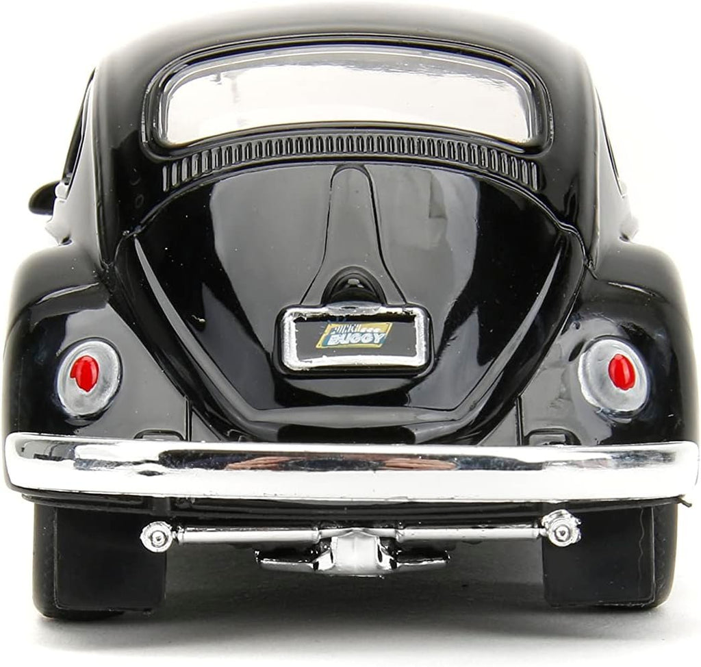 Punch Buggy 1:32 Scale 1959 Volkswagen Beetle Die-cast Car with Mini Gloves Accessory (Black), Toys for Kids and Adults