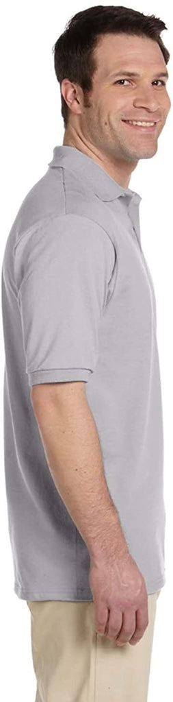 Jerzees 50/50 Men's 5.6 oz. Jersey Polo with Spotshield (Silver, XXXXX-Large)
