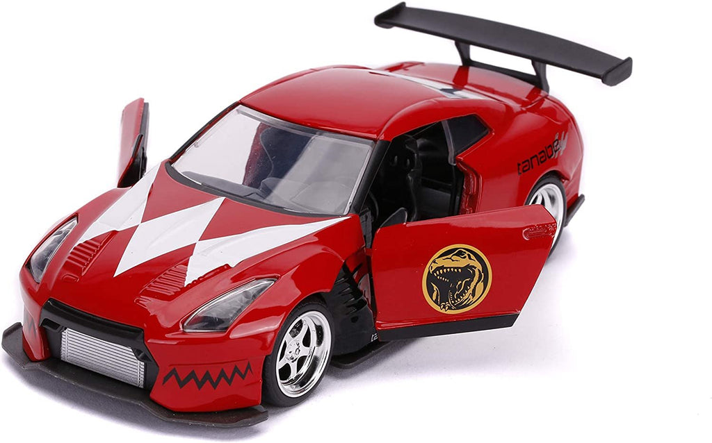 Jada Toys Power Rangers 1:32 Red Ranger 2009 Nissan GT-R R35 Ben Sopra Die-cast Cars, Toys for Kids and Adults