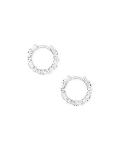 Kendra Scott Maggie Filigree Huggie Earrings in Silver