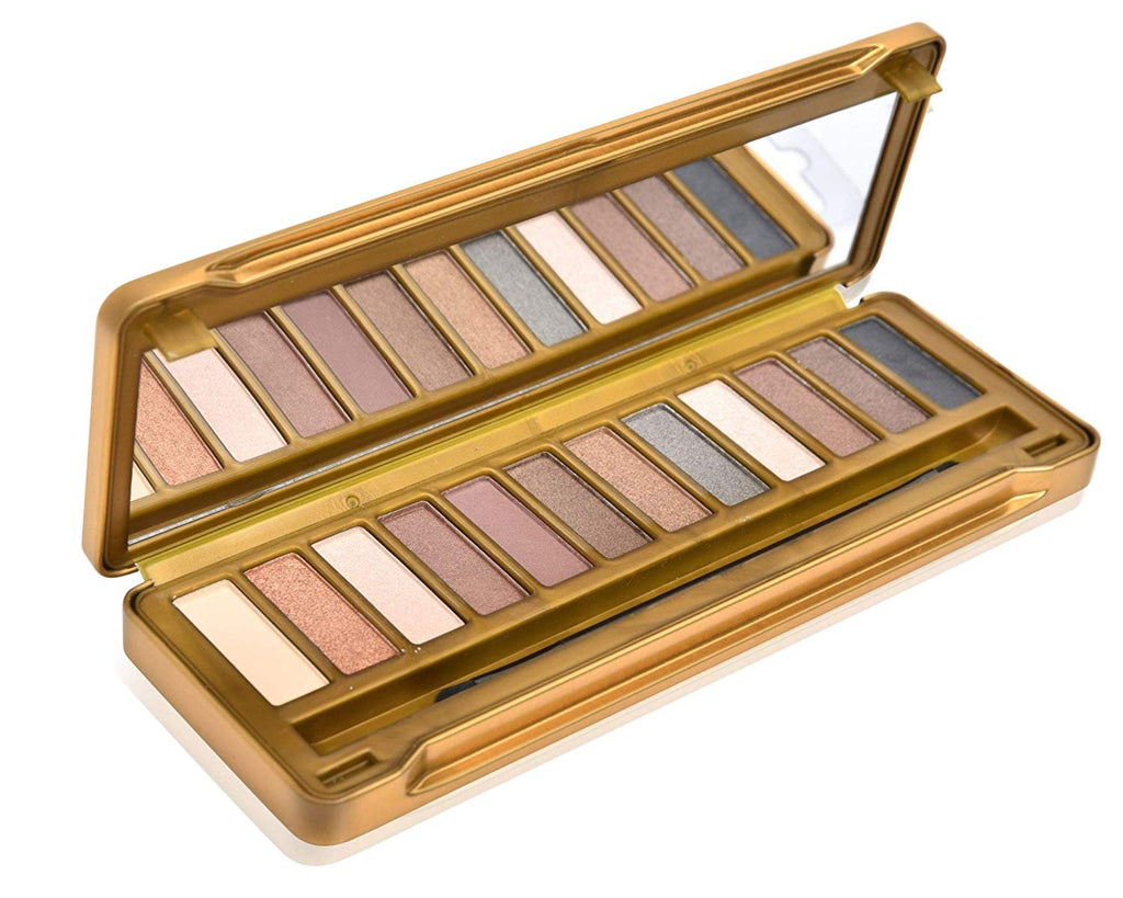 Forever Beauty Exposed Eyeshadow Palette Makeup - 12 Premium Quality Colors- With Mirror and Double-End Brush in Gift Pack