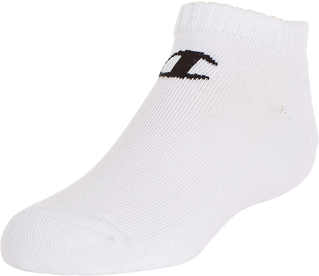 Champion Kids' Big 6-Pack Socks in Quarter or Low Cut, Oxford Gray, 9-11