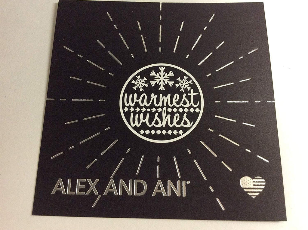 Alex and Ani Warmest Wishes Set of 2 Bangle Bracelet Rose Gold Tag Box Card