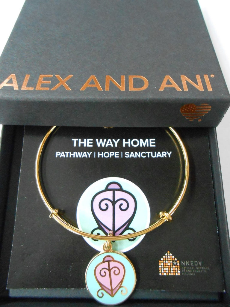 Alex and Ani Womens Charity by Design - The Way Home Expandable Charm Bangle Bracelet