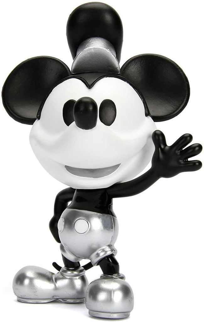 Metalfigs 30025 Jada Toys Disney The True Original Mickey Steamboat Willie Diecast Figure, 4", Silver