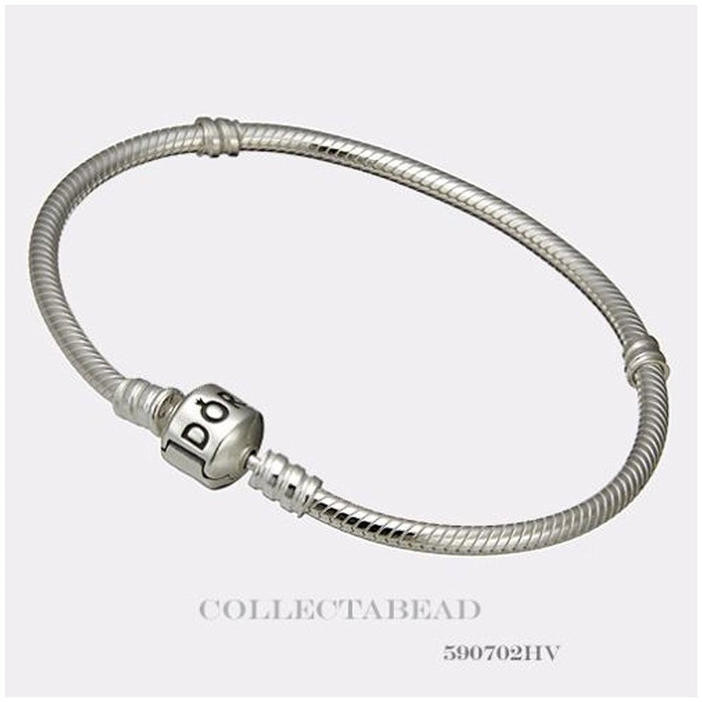 Authentic Pandora Sterling Silver Bracelet with Pandora Lock 7.9 590702HV
