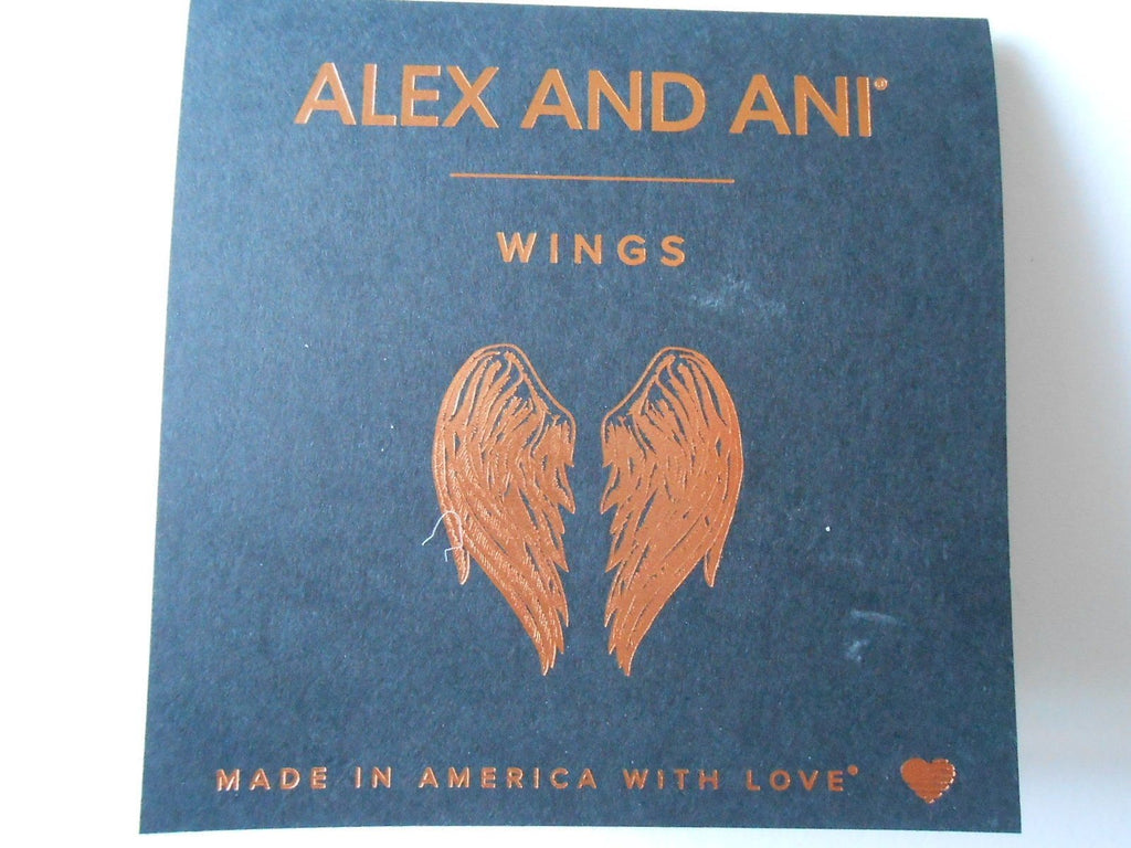 Alex and Ani Path of Symbols Wings Set of 2 Expandable Wire Bangle Charm Bracelet