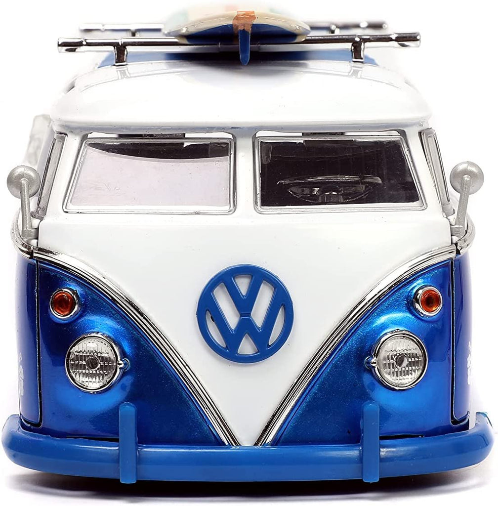 Jada Toys Disney Lilo & Stitch 1:24 Volkswagen T1 Bus Die-cast Car with Stitch Figure, Toys for Kids and Adults , Blue