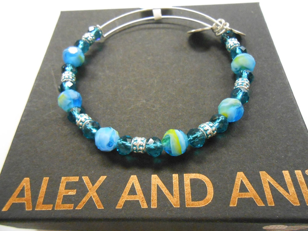 Alex And Ani Coral Tropical Expandable Bangle Bracelet Rafaelian Silver