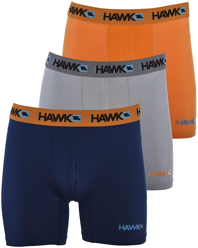 TONY HAWK Mens Performance Underwear - 3-Pack Stretch Performance Boxer Briefs Training Breathable Athletic Fit No Fly