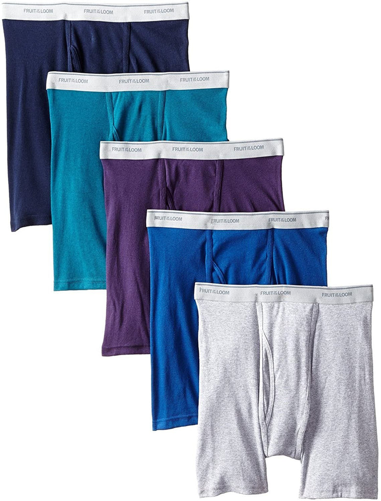 Fruit of the Loom Men's No Ride up Boxer Brief (Pack of 5)