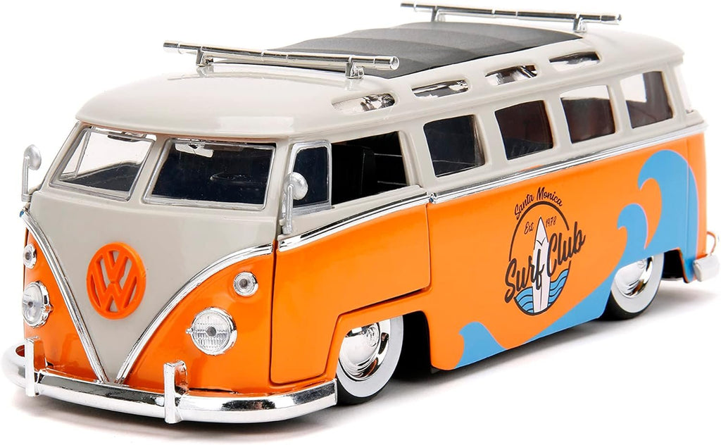 Punch Buggy Slug Bug 1:24 1962 Volkswagen Bus Die-Cast Car, Toys for Kids and Adults