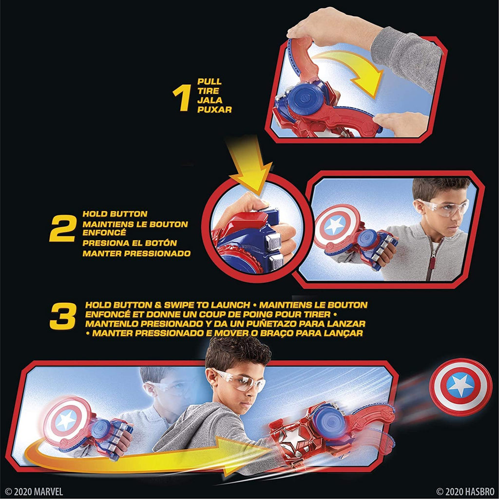 Avengers Power Moves Marvel Captain America Shield Sling Kids Roleplay