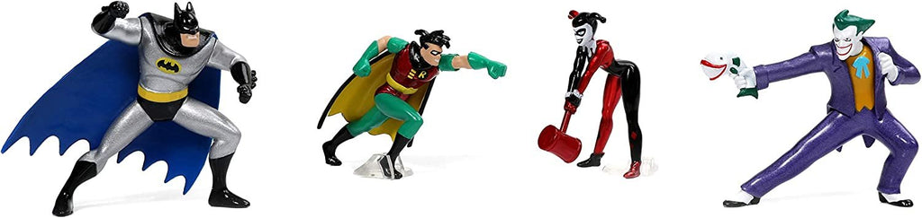 Jada Toys DC Comics Batman The Animated Series Diorama Scene 2.75" 4-Pack Die-cast Collectible Figurines, Toys for Kids and Adults