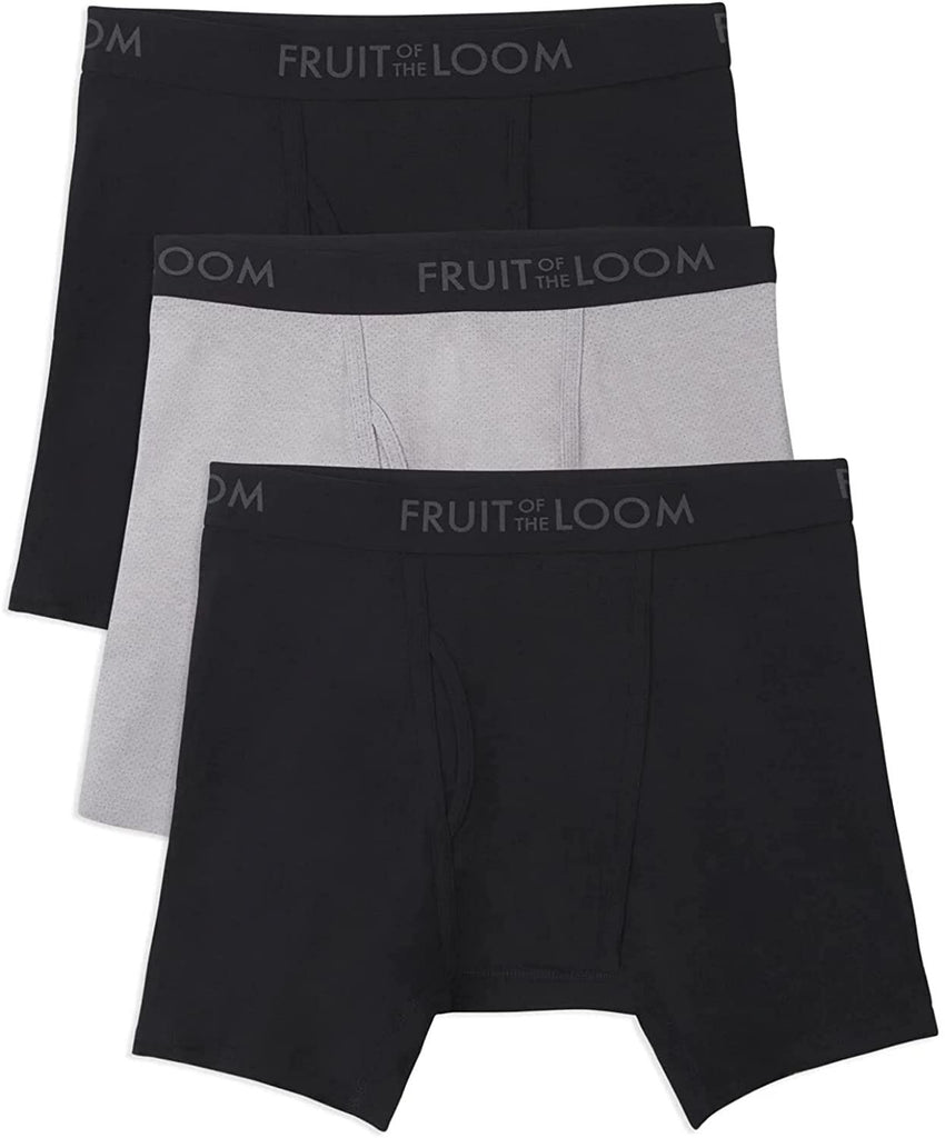 Fruit of the Loom Men's 12-Pack Boxer Briefs Micro-Mesh Breathable