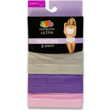 Fruit of the Loom Ultra Ladies Seamless Briefs Panties 3-pack Sizes 5-9