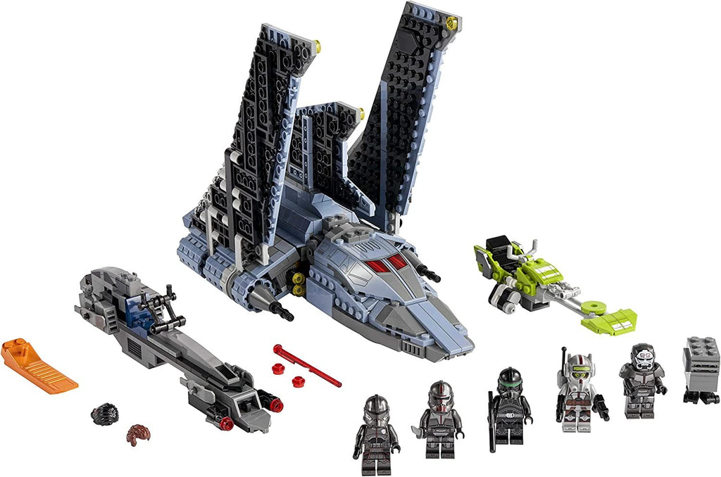 LEGO Star Wars The Bad Batch Attack Shuttle 75314 Awesome Toy with 2 Speeders Minifigures of Bad Batch Clones (969 Pieces)