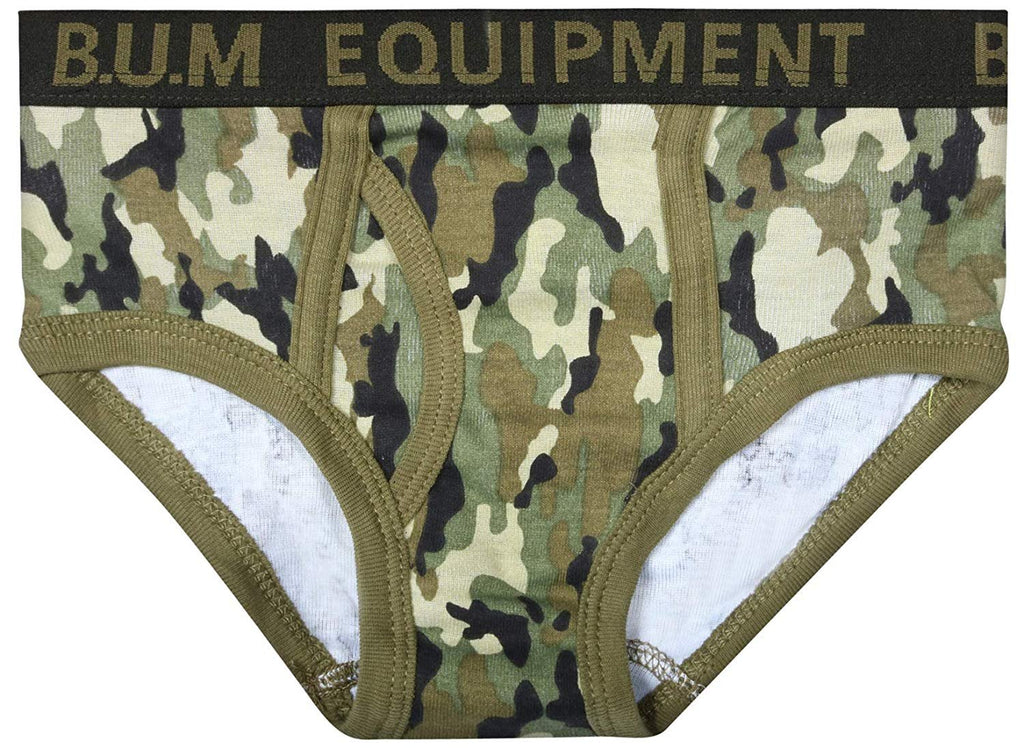 B.U.M. Equipment Toddler and Little Boys' 6 Pack Underwear Briefs, Solids and Prints