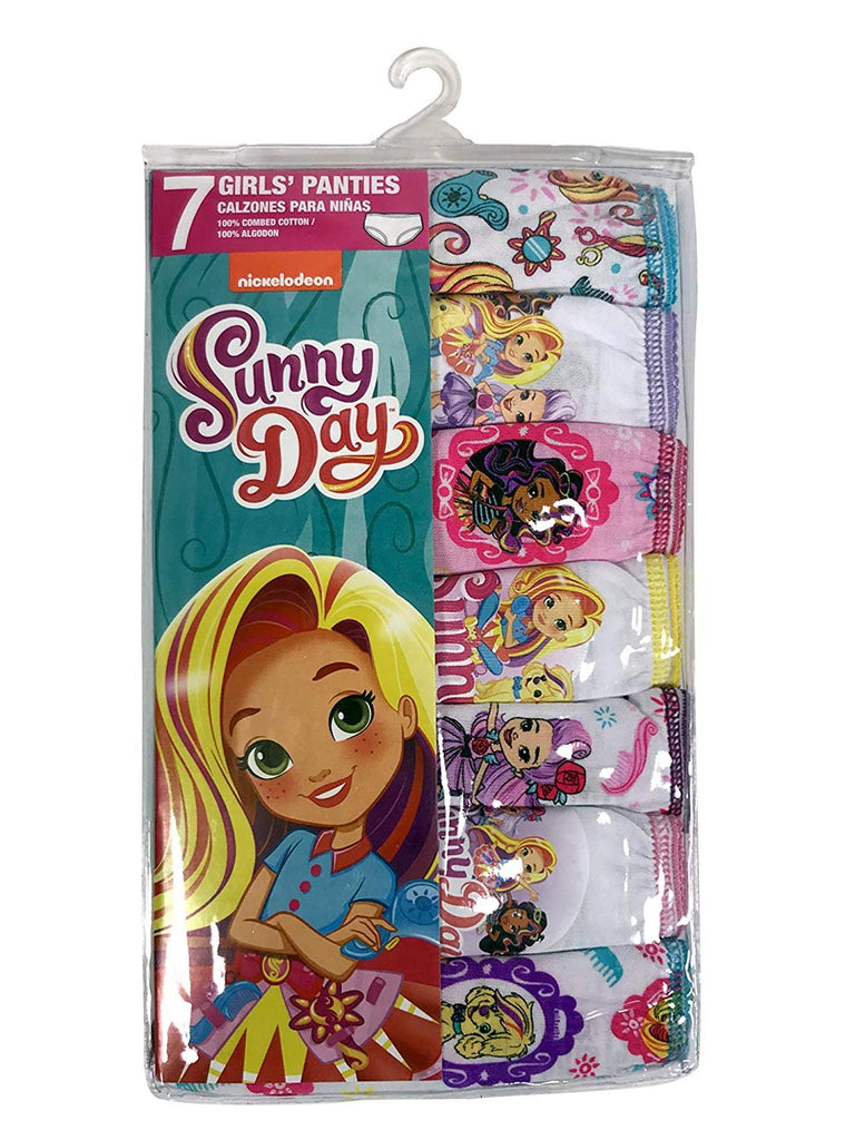 Handcraft Sunny Day Girls 7-Pack Panties Sunny Doodle Sizes 4,6,8