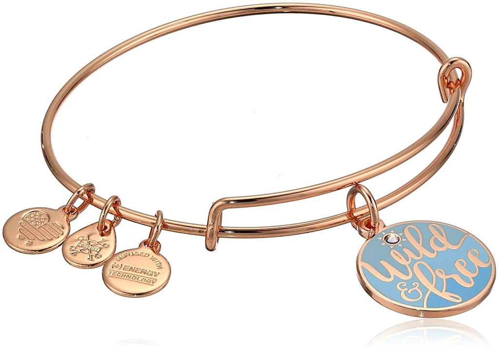 Alex and Ani Womens Color Infusion Words Are Powerful Wild and Free Bangle