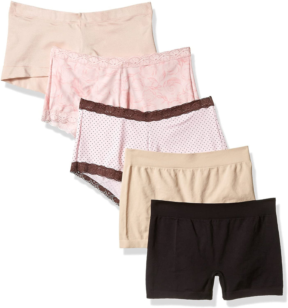 Maidenform Women's 5-Pack Boyshort Sampler Assortment Panties