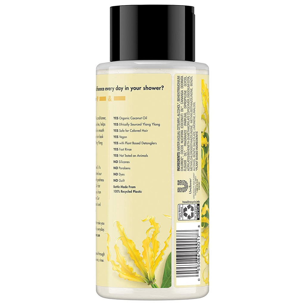 Love Beauty And Planet Shampoo and Conditioner for Damaged Hair Coconut Oil and Ylang Ylang 13.5 oz, 2 count