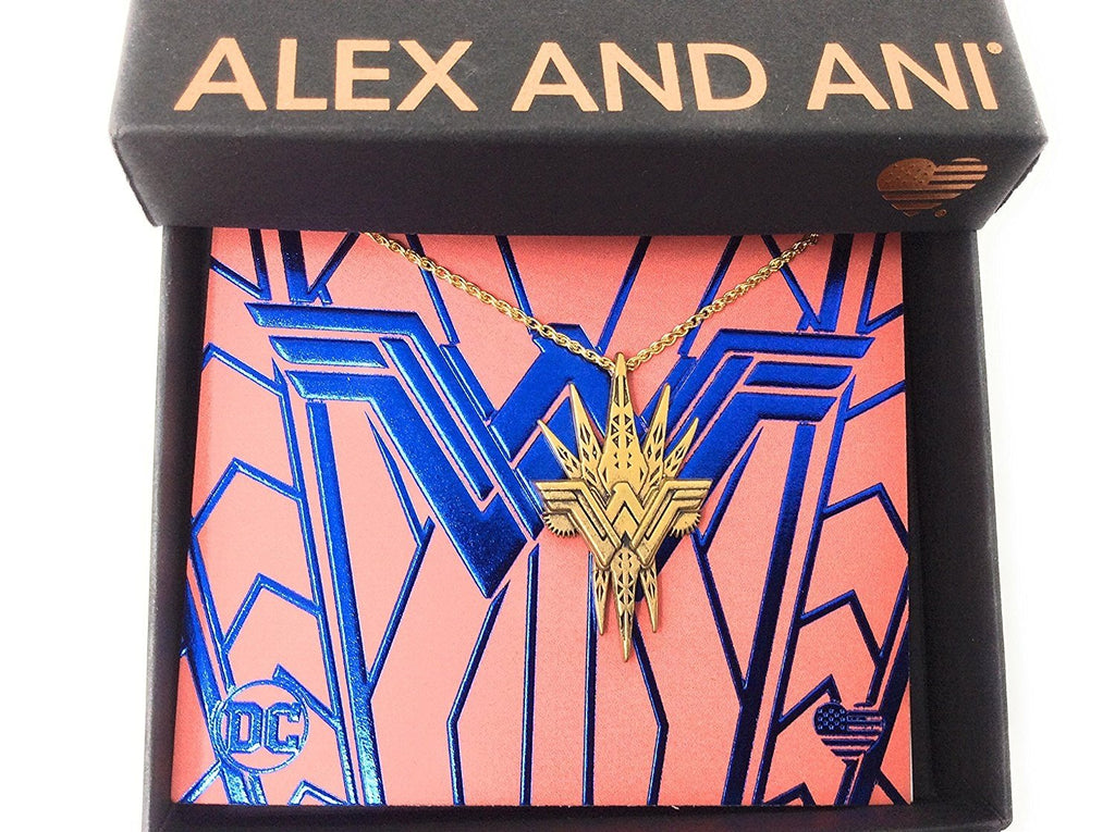 Alex and Ani Wonder Woman Spike Necklace 26" 14kt Gold Plated