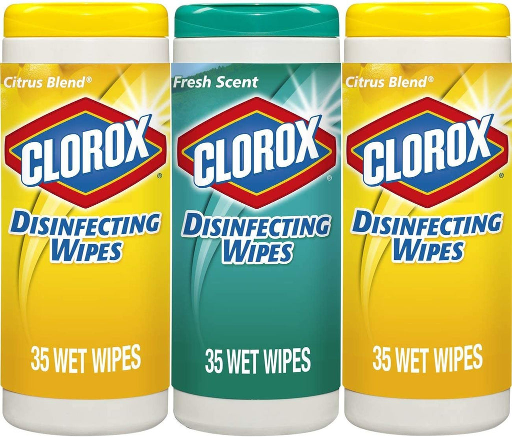 Clorox Disinfecting Wipes Value Pack, Crisp Lemon and Fresh Scent - 35 Count (Pack of 3)