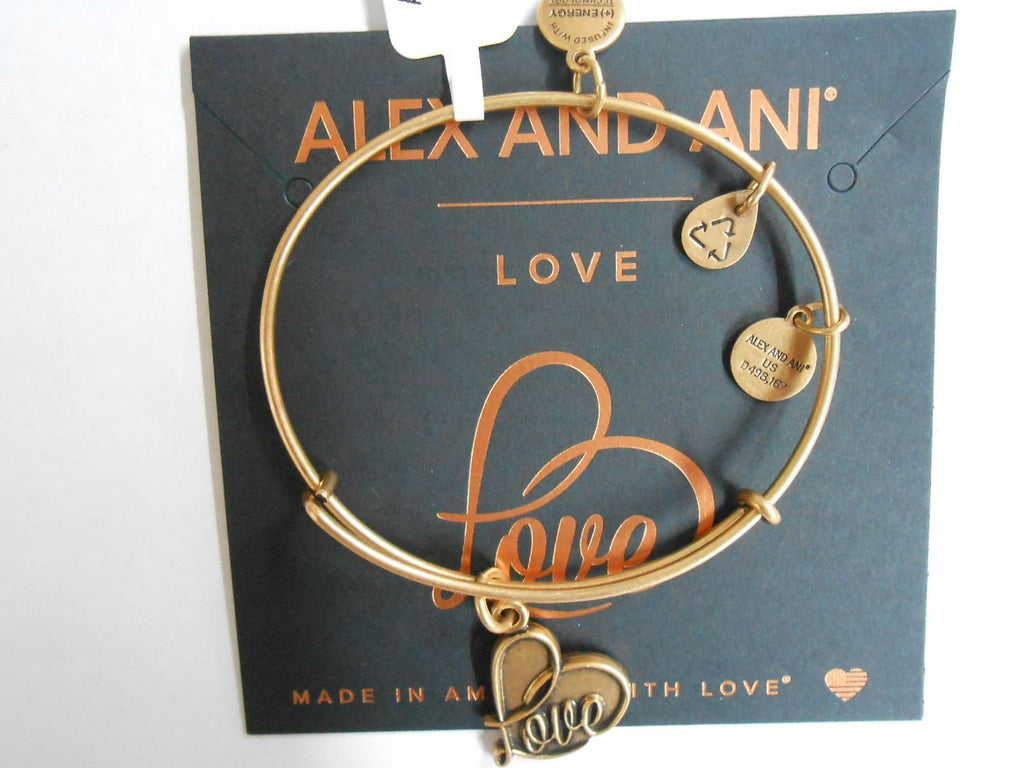 Alex and Ani Womens Path of Symbols - Love IV Charm Bangle