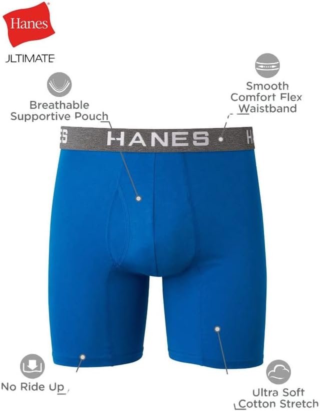 Hanes Men's Underwear Boxer Briefs Pack, Moisture-Wicking Men's Mesh  Underwear, X-Temp Cooling with Odor Control, 3-Pack, Assorted-3, Small :  : Clothing, Shoes & Accessories