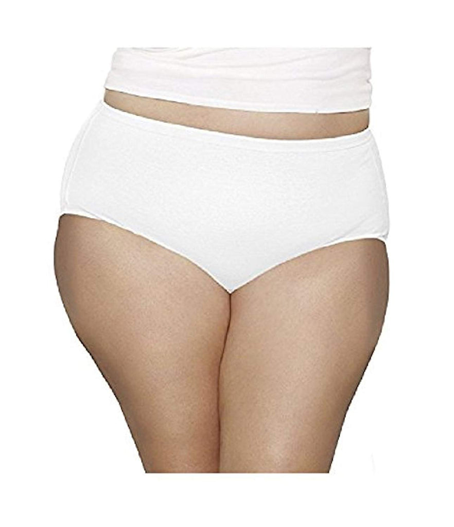 Fruit Of The Loom Women's Fit For Me Plus Size 100% Nylon Briefs (Value Packs)