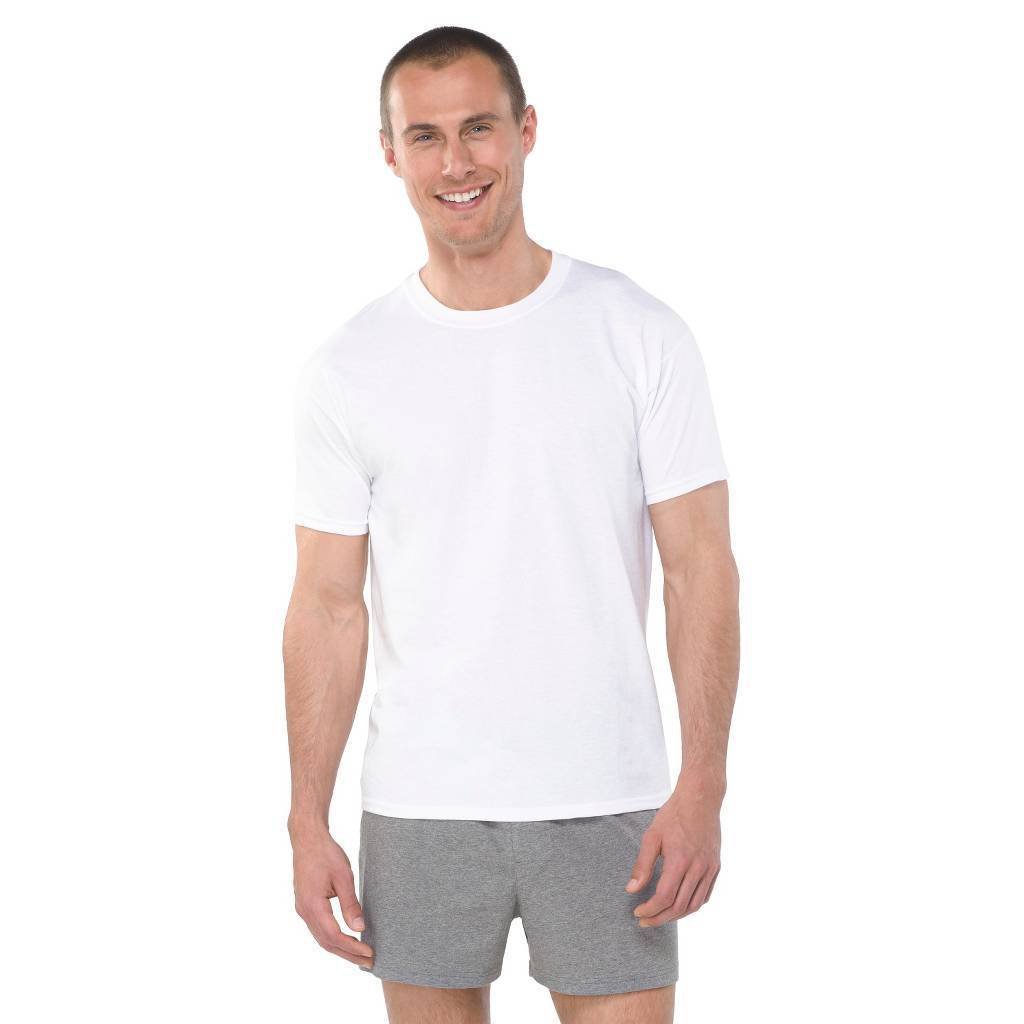 Hanes Men's White Comfortblend Short-Sleeve T-Shirt Crew Neck 2-pack Sizes 2X-3X