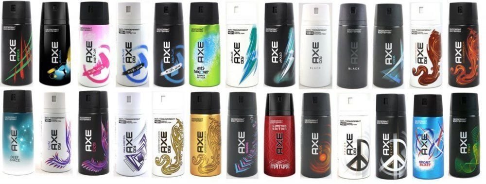 AXE body spray deodrant Mix within the available kinds