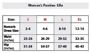 Elle Women's Bikinis Panties - 6-Pack Cotton/Spandex Bikini Lace Waistband Mesh Sides