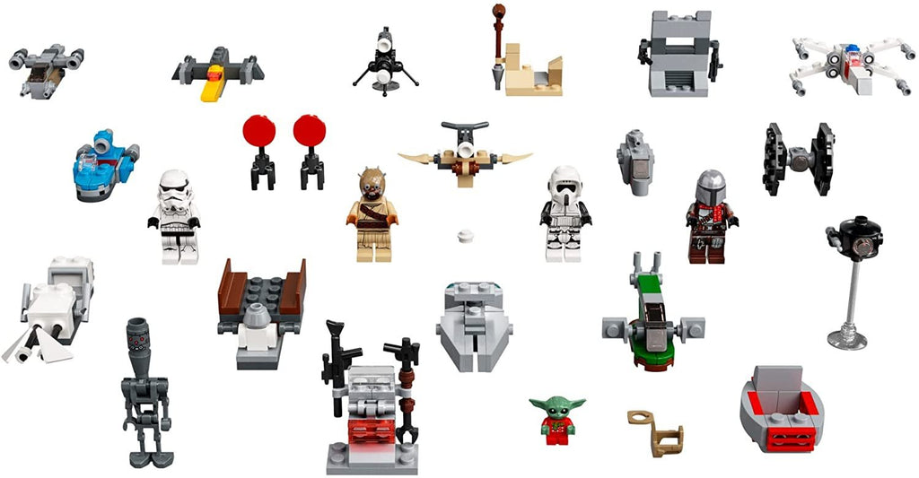 LEGO 75307 Star Wars Advent Calendar 2021，Collectible Toys from The Mandalorian(335 Pieces)