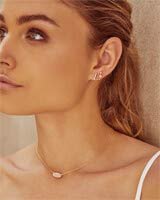 Kendra Scott Ever Gold Pendant Necklace in Black Opaque Glass
