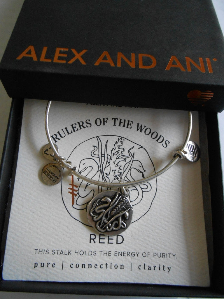 Alex and Ani REED Rulers of the Woods Expandable Bracelet Rafaelian Silver NWTBC
